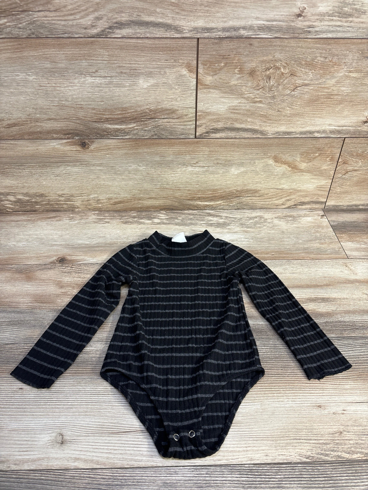Zara Striped Long Sleeve Bodysuit Black sz 2-3T - Me n Mommy To Be