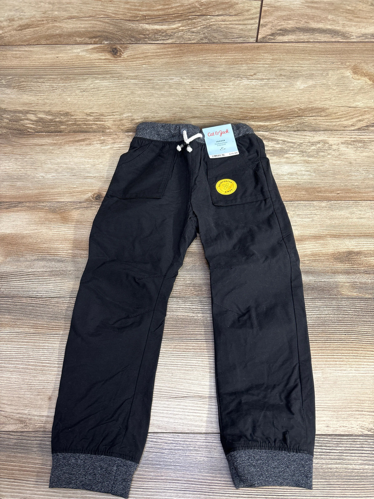 NEW Cat & Jack Drawstring Joggers Black sz 4T
