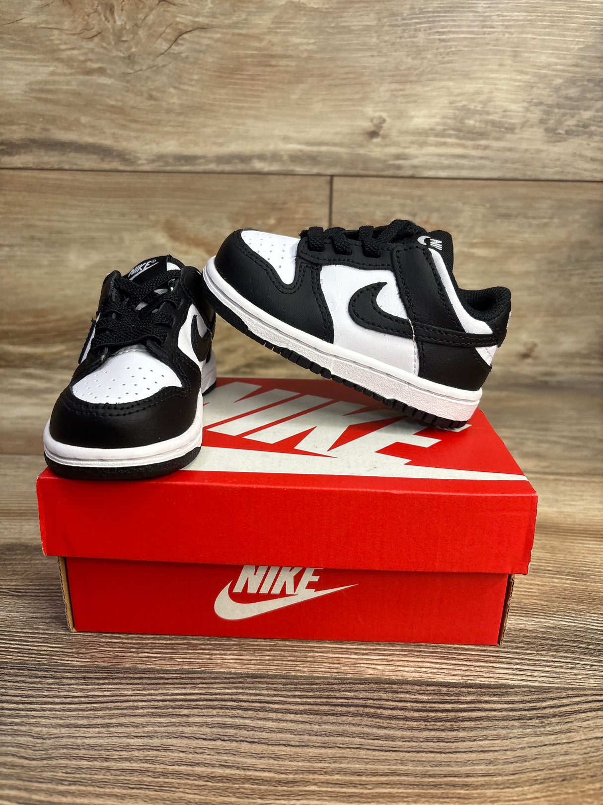 Nike Dunk Low TD 'Black White' Sneakers sz 5c