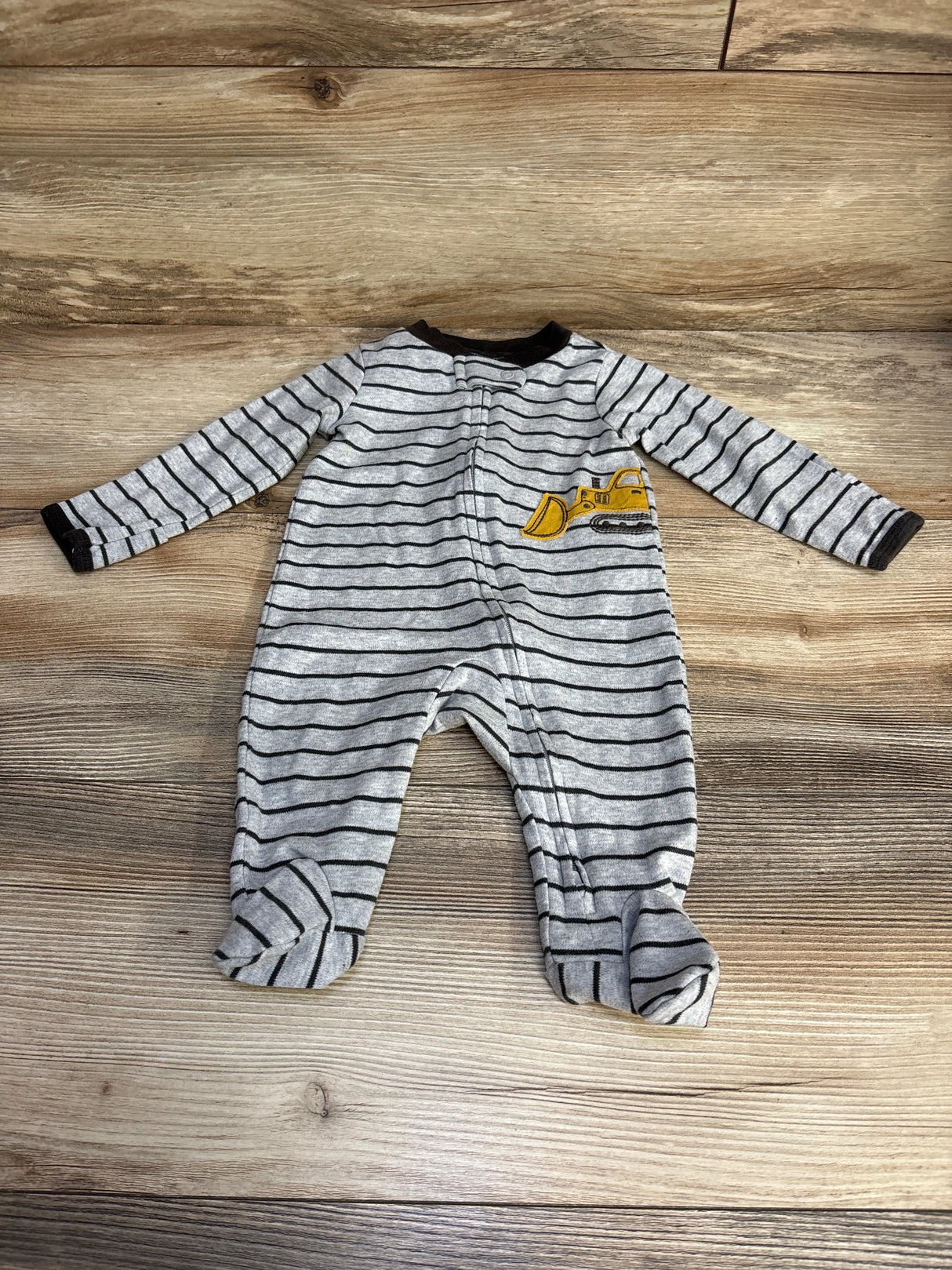 Carter's Striped Sleeper Grey sz 3m - Me n Mommy To Be