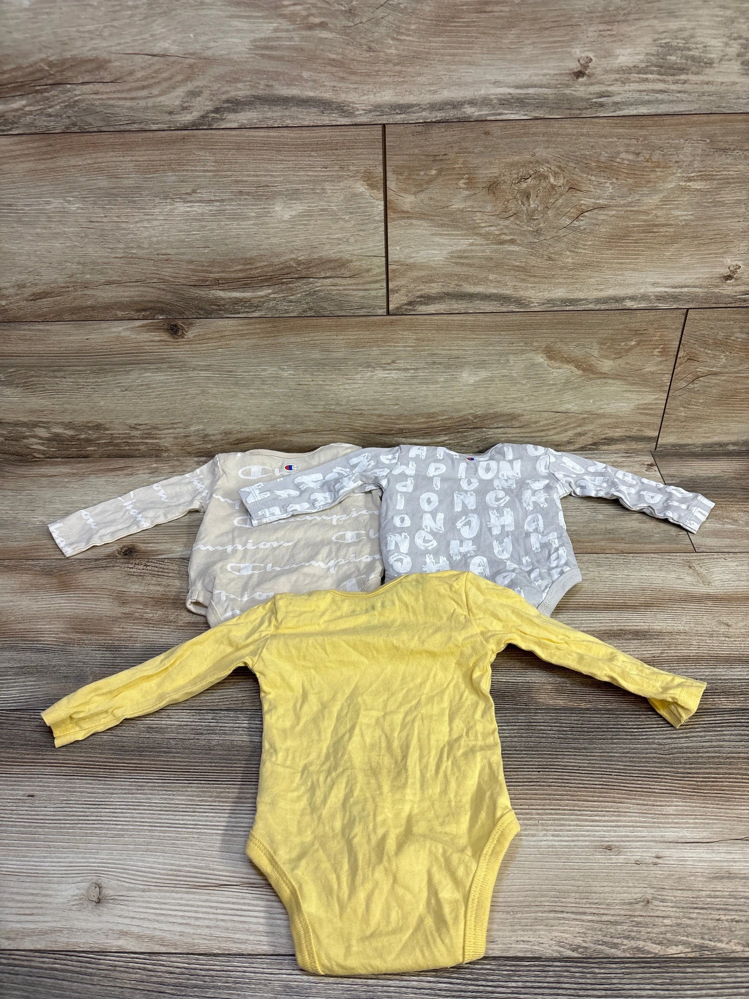 Champion 3pk Bodysuit Set Yellow sz 6m