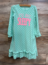 Simple Joys I'm Not Sleepy Fleece Nightgown Teal sz 4-5T