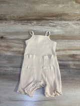 Shein Ribbed Tank Shortie Romper Beige sz 9-12m