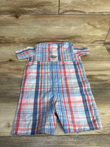 NEW Columbia Plaid Romper Blue/Red sz 18-24m - Me n Mommy To Be