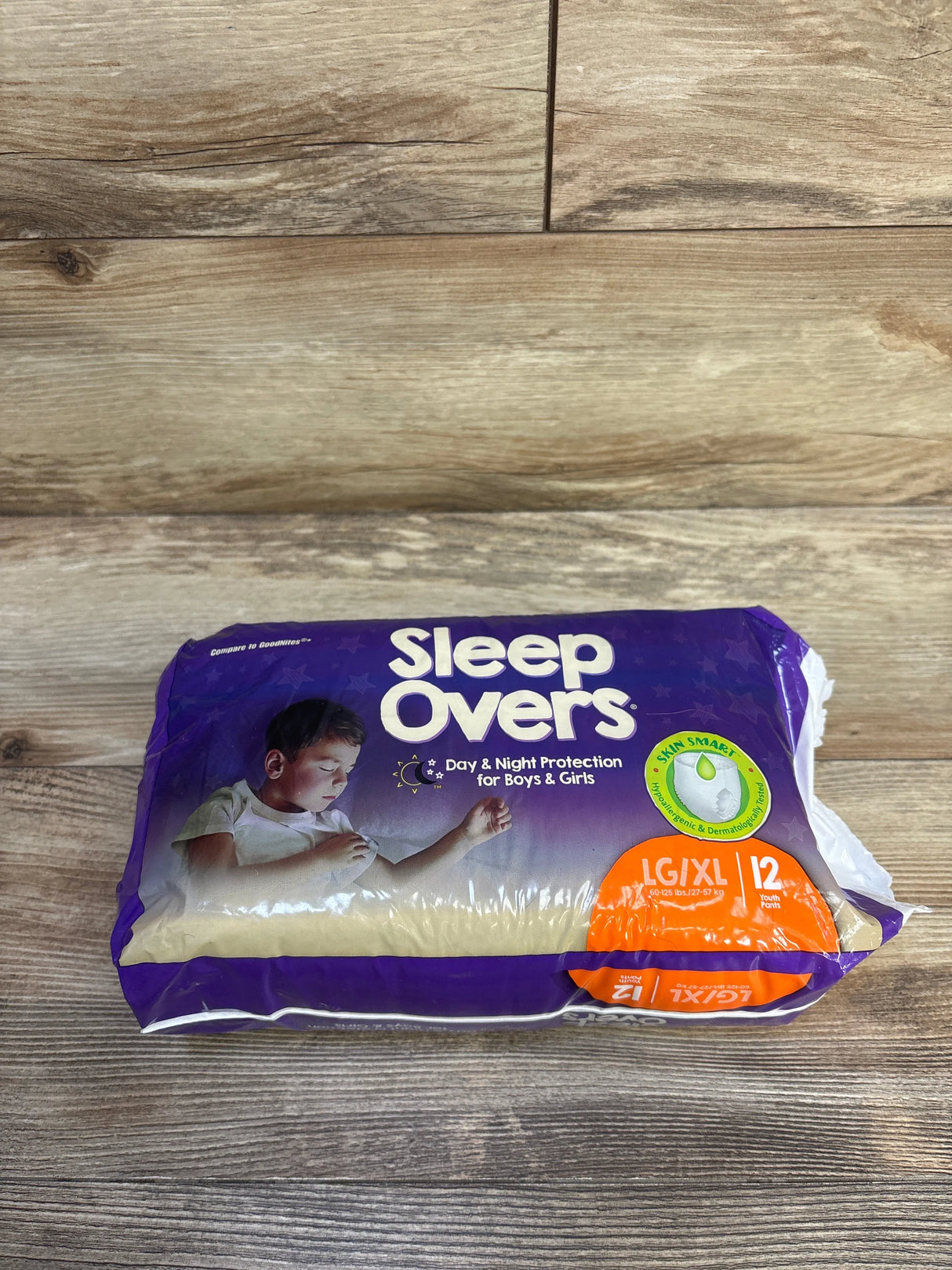 NEW Sleepovers Nighttime Pants 12ct sz Large/XL 60-125lbs