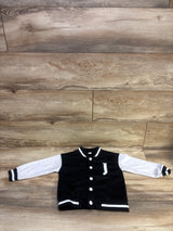 Shein J Patch Varsity Jacket Black sz 4T