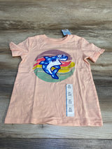 NEW Cat & Jack Shark Shirt Peach sz 5T