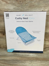 New Baby Delight Cushy Nest Cirro Deluxe Infant Mesh Bather 0-6m Blue