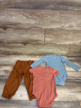 Carter's 3pc Bodysuits & Pant Set Orange sz 18m