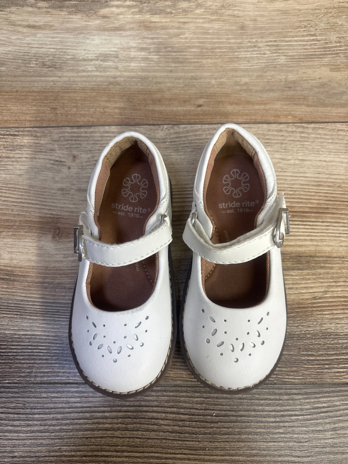 Stride Rite Mara Mary Jane Flats White sz 6.5c