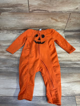Old Navy Pumpkin Hooded Jumpsuit Costume Orange sz 12-18m