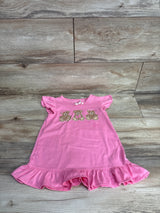 Betsey Johnson Teddy Bear Peplum Nightgown Pink sz 2T