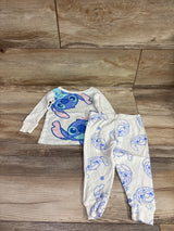Disney Stitch 2pc Pajama Set White sz 18m