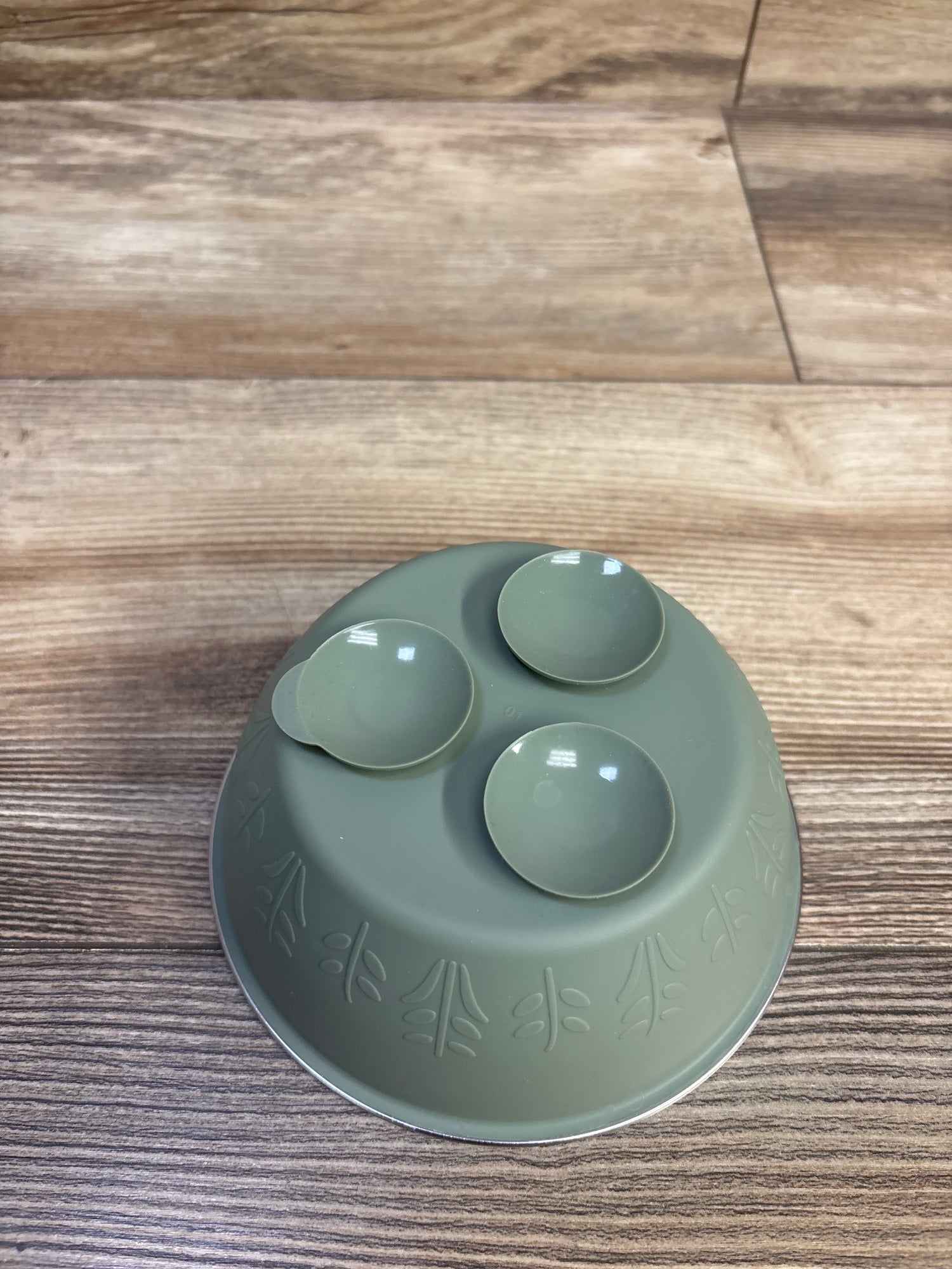 Moonkie Stainless Steel Silicone Suction Bowl - 13 oz Green