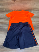 NEW Under Armour 2pc Baseball Active Shirt & Shorts Set Orange sz 4T