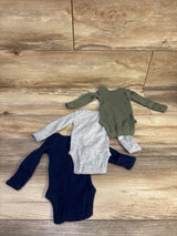 Carter's 3pk Bodysuit Set Navy sz Preemie
