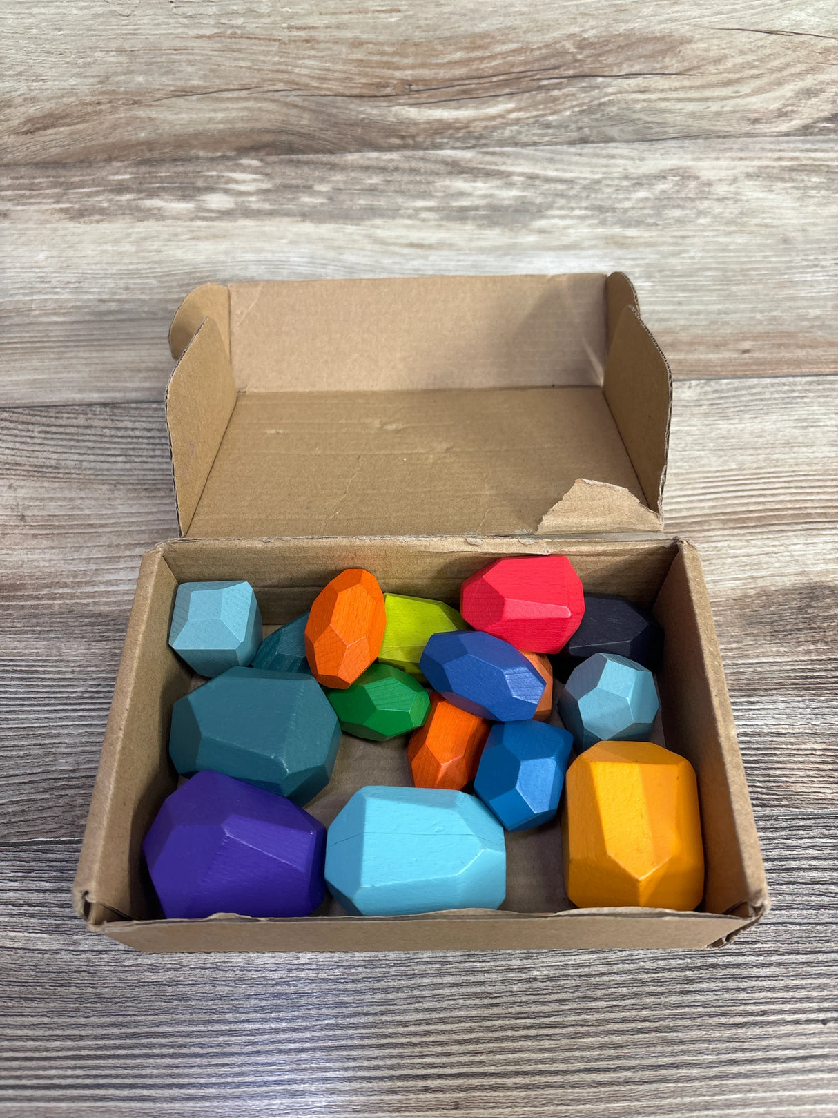 16pc Wooden Stacking Stones