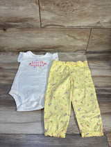 NEW Carter's 2pc Little Sister Bodysuit & Pants Set Ivory sz 18m