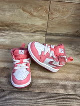 Jordan 1 Mid TD 'Coral Chalk/Desert Berry/White' Sneakers sz 5c