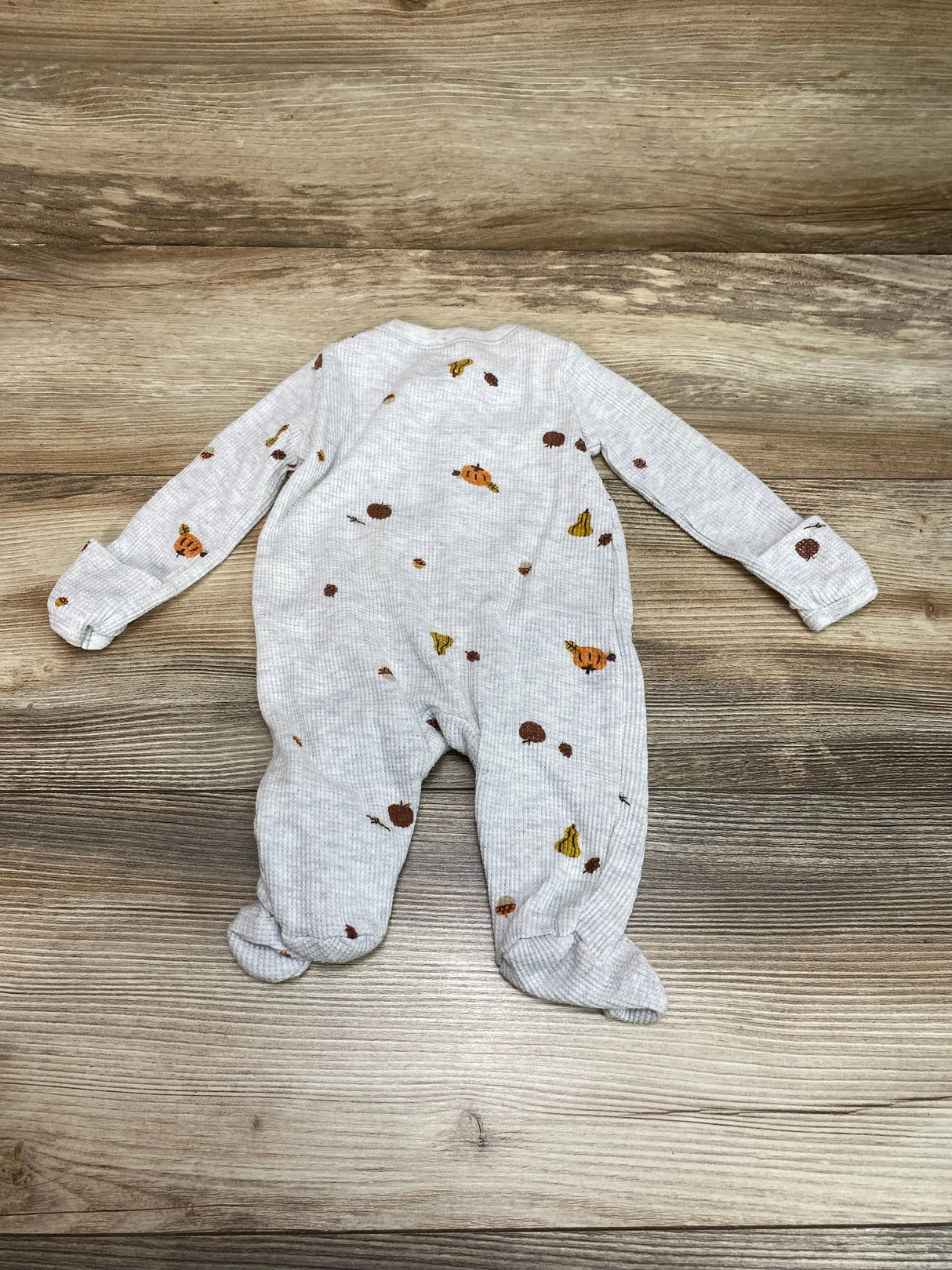 Carter's Thermal Pumpkin Print Sleeper Grey sz Newborn