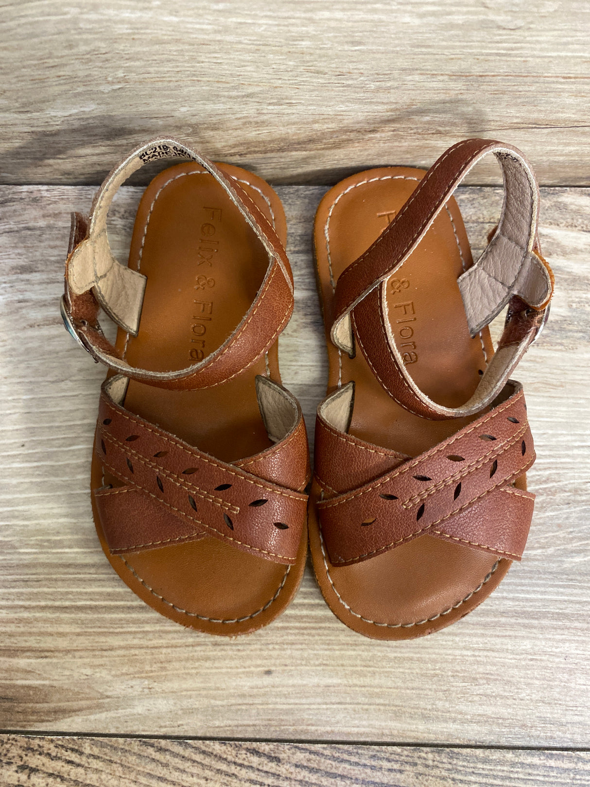 Felix & Flora Open-Toe Brown Sandals sz 6c