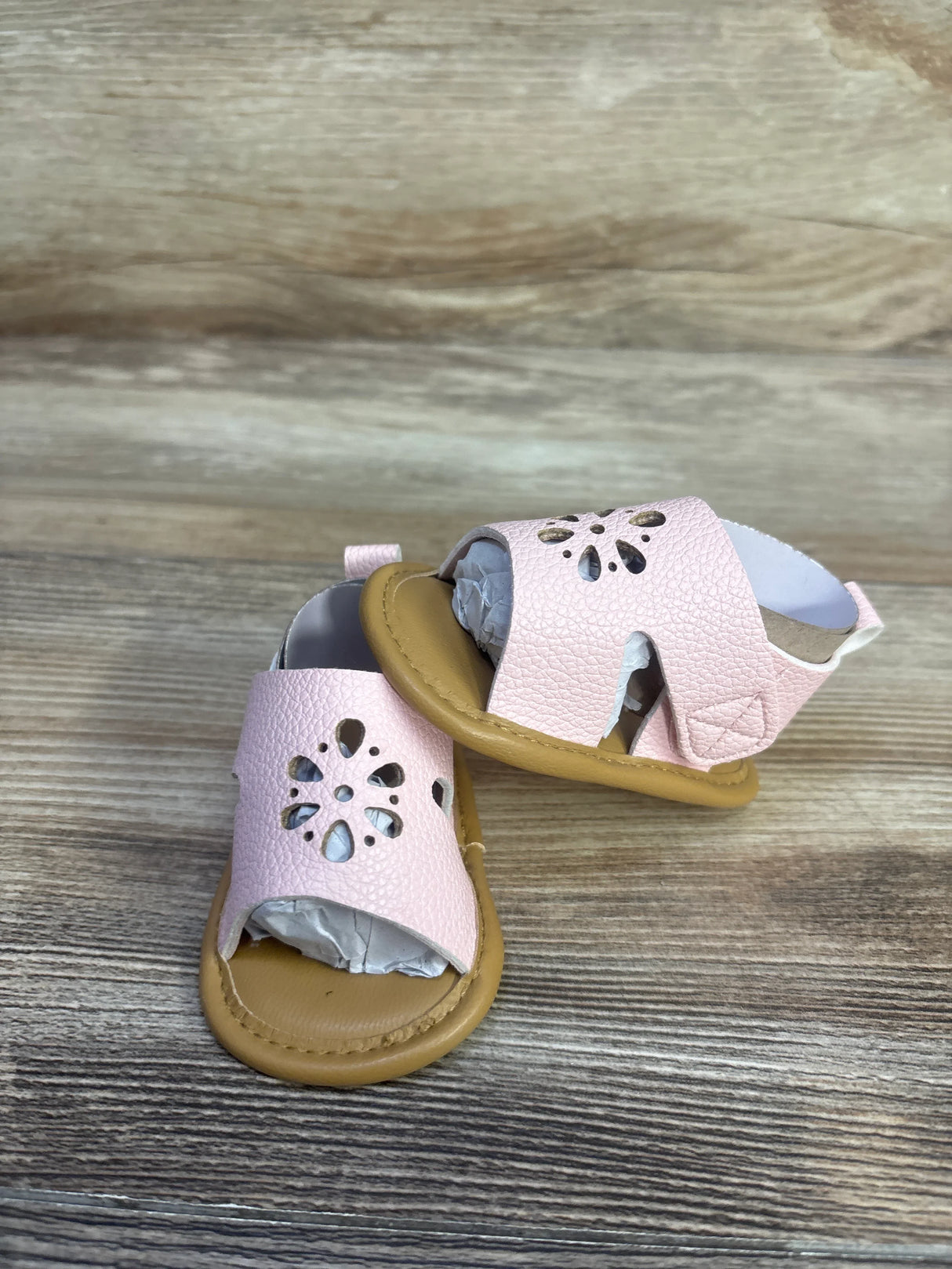 NWOT First Steps by Stepping Stones Soft Sole Sandals Pink sz 1c