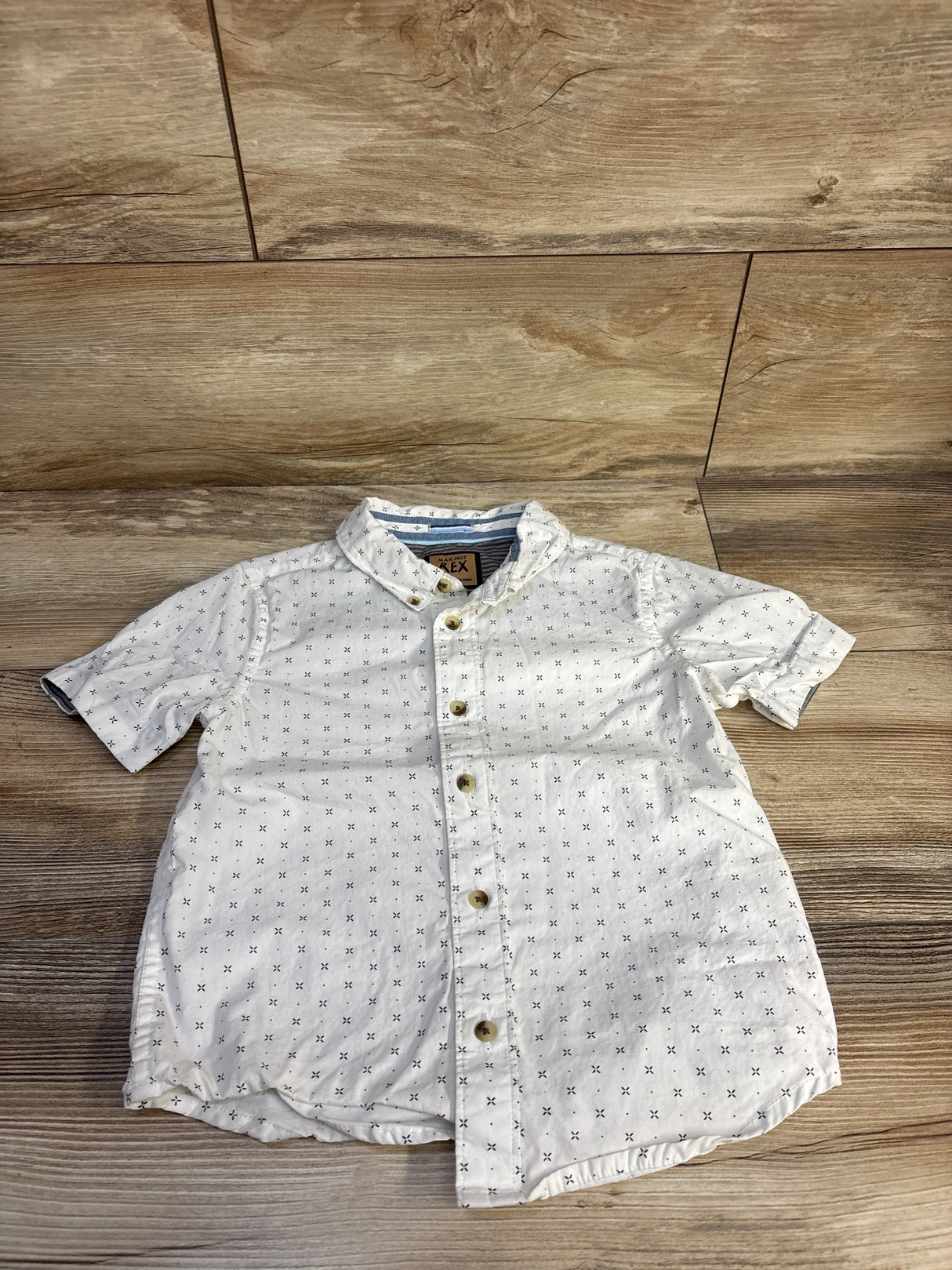 Maximus Rex Button-Down Shirt White sz 5T