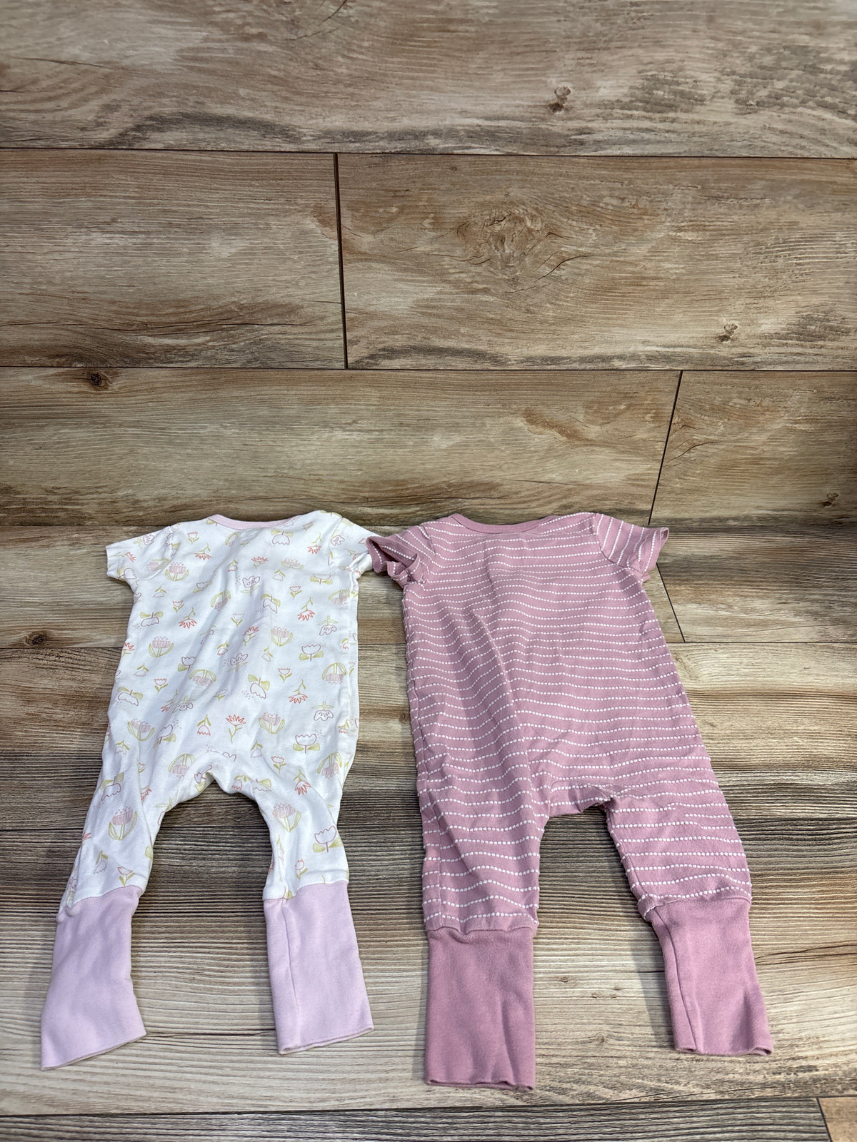 Cloud Island 2pk Short Sleeve Jumpsuits Pink sz 3-6m