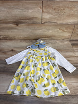 NEW Hudson Baby 3pc Dress, Cardigan, & Shoes Set White sz 9-12m