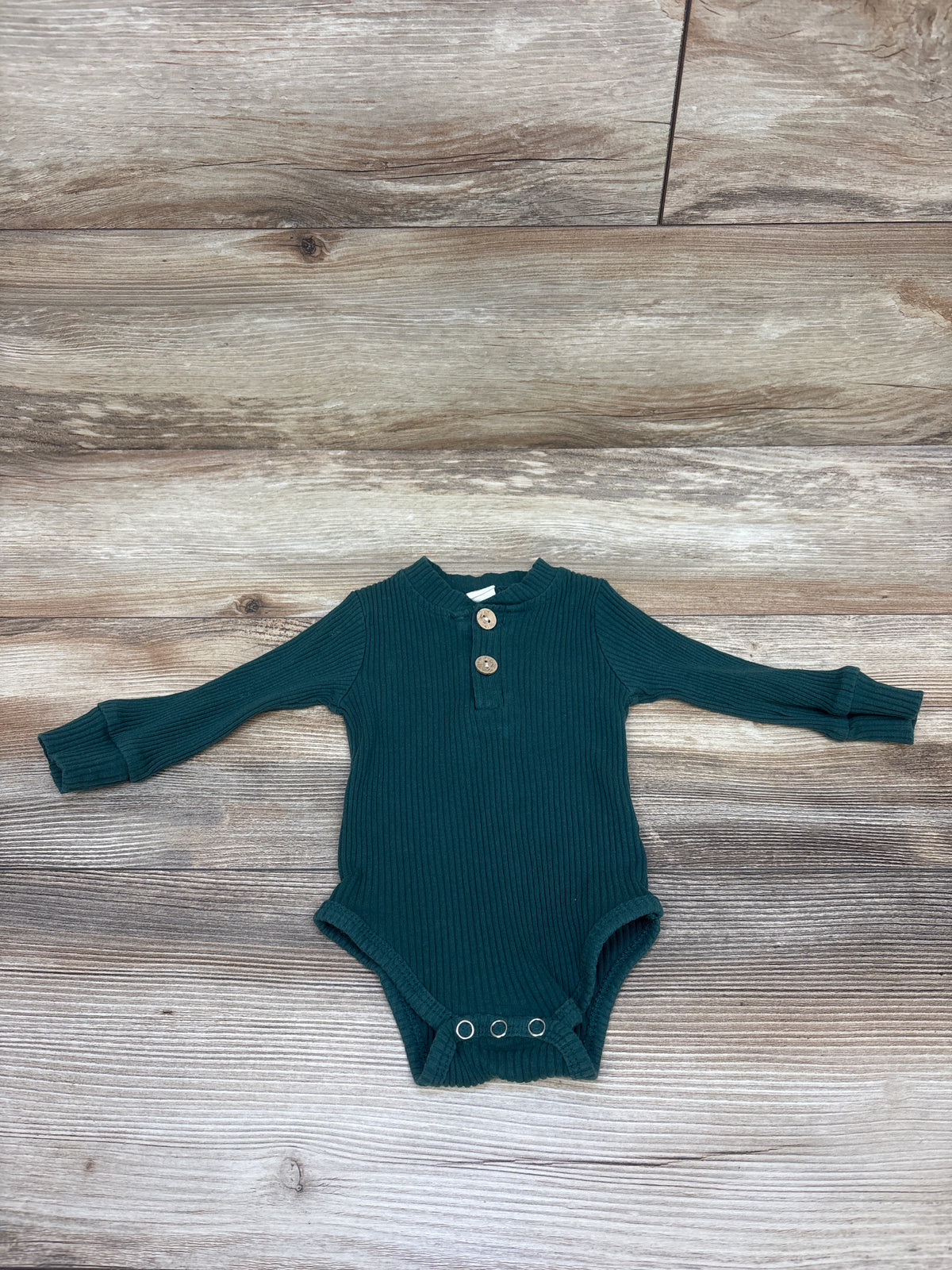 Ribbed Henley Bodysuit Green sz 6m