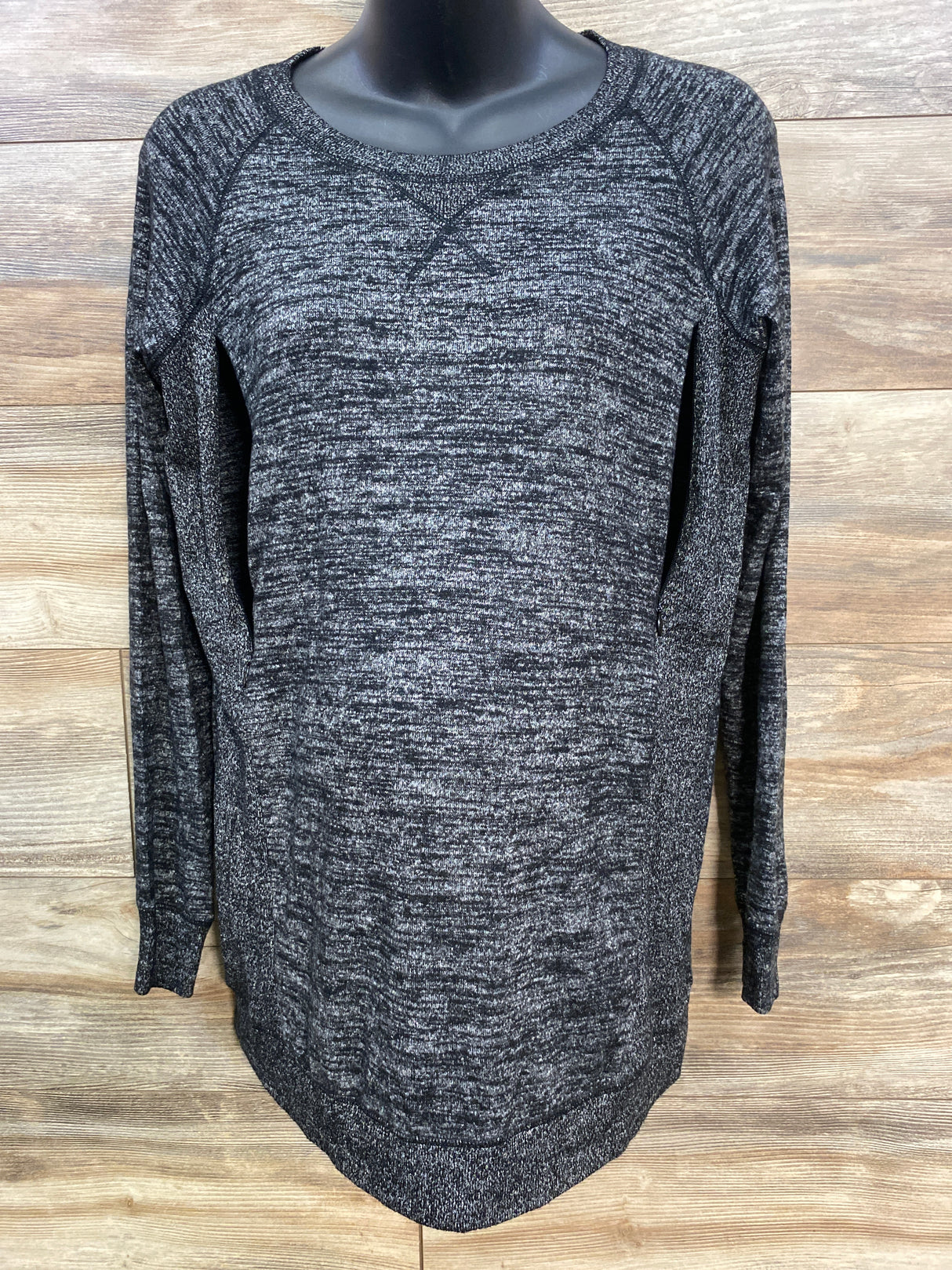 Gap Maternity Long Sleeve Zip Access Nursing Shirt Grey sz Small