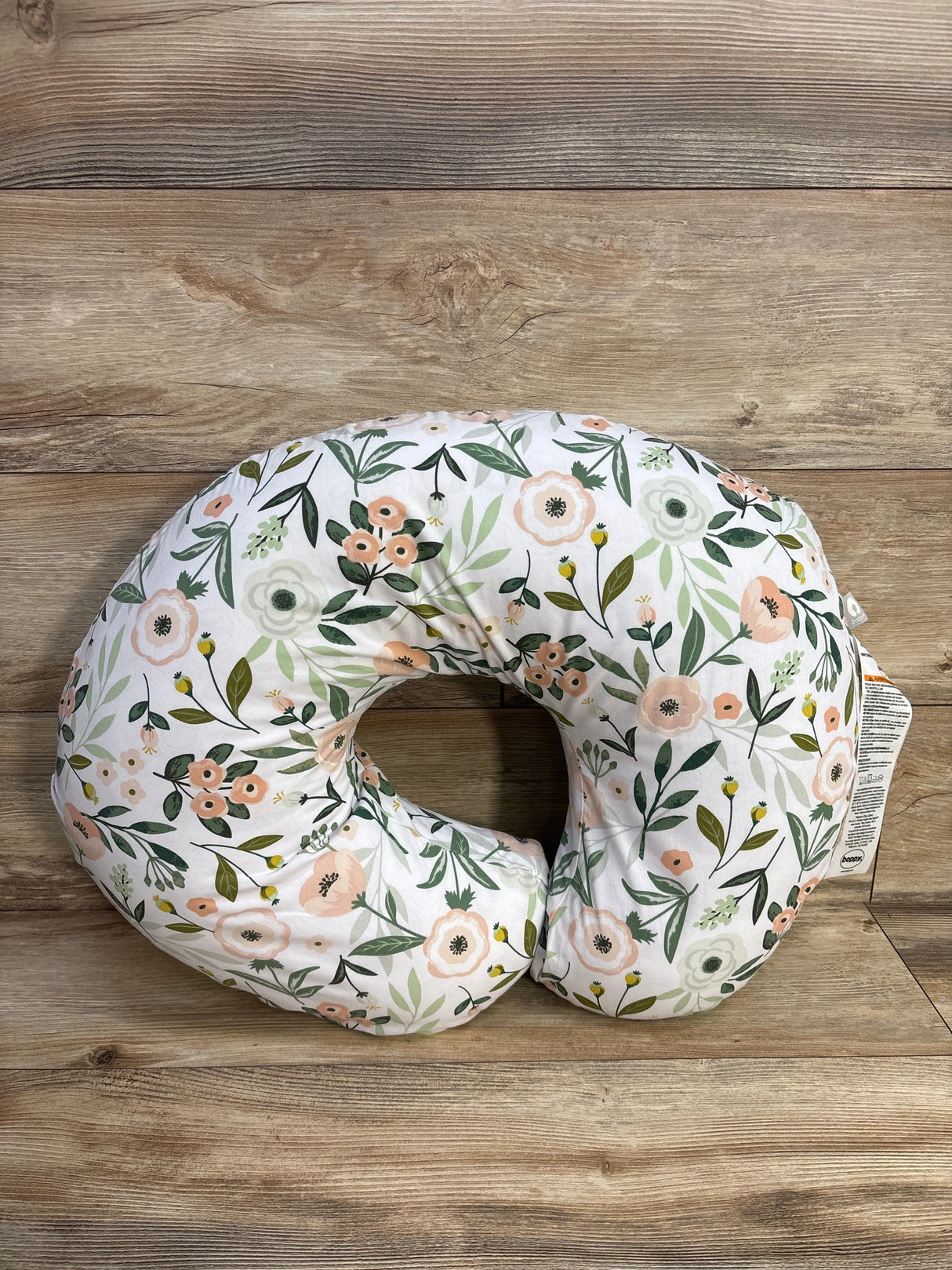 Boppy Nursing Pillow with Pink Garden Slipcover