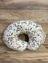 Boppy Nursing Pillow with Pink Garden Slipcover