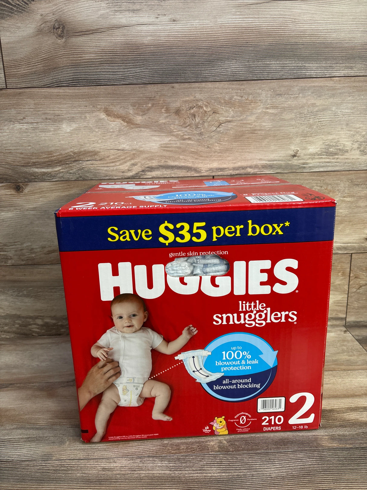 NEW Huggies Little Snugglers Diapers Size 2 210ct.