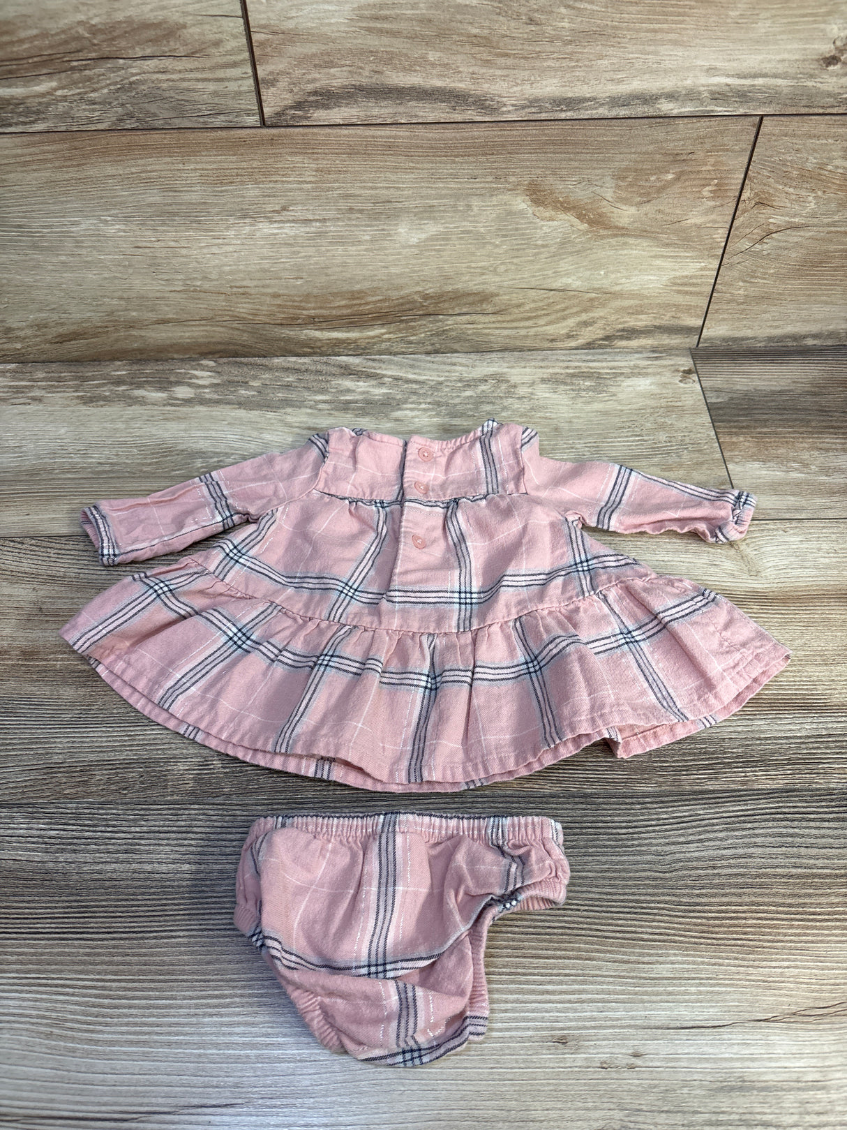 Carter's 2pc Long Sleeve Dress & Bloomers Set Pink sz Newborn