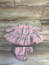 Carter's 2pc Long Sleeve Dress & Bloomers Set Pink sz Newborn