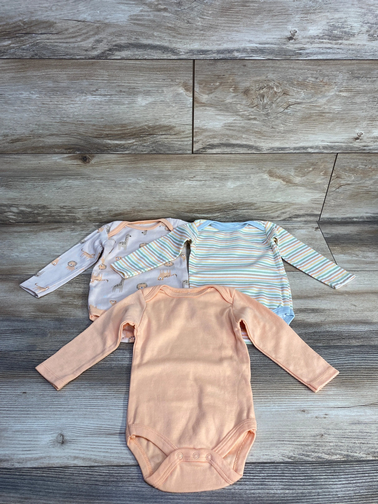 Chick Pea 3pk Bodysuits Orange sz 6-9m
