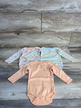 Chick Pea 3pk Bodysuits Orange sz 6-9m
