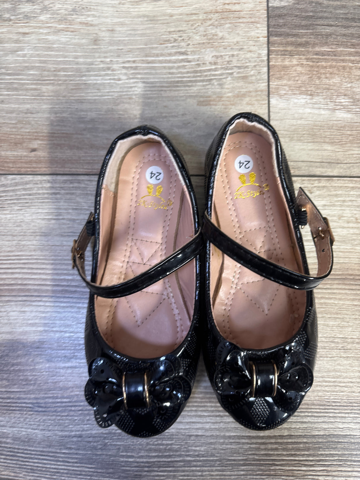 2K Styles Mary Jane Flats Black sz 7/8c