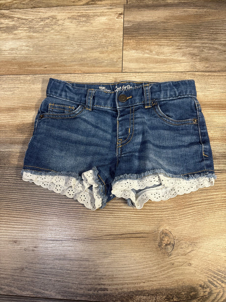 Cat & Jack Eyelet Trim Denim Shorts Blue sz 4T - Me n Mommy To Be