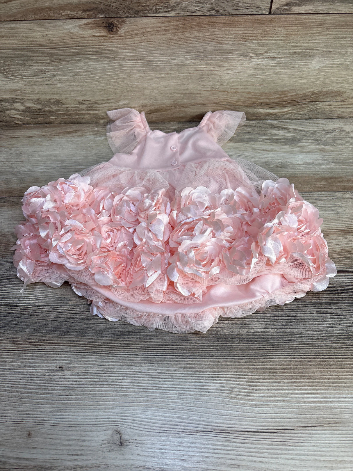 Nannette Baby Smocked Rosette Dress Pink sz 18m - Me n Mommy To Be