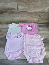 Hello Kitty 4pk Bodysuits Pink sz 3/6m