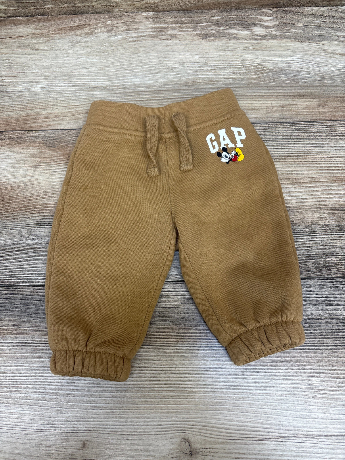 Baby Gap x Disney Mickey Mouse Drawstring Joggers Brown sz 0-3m
