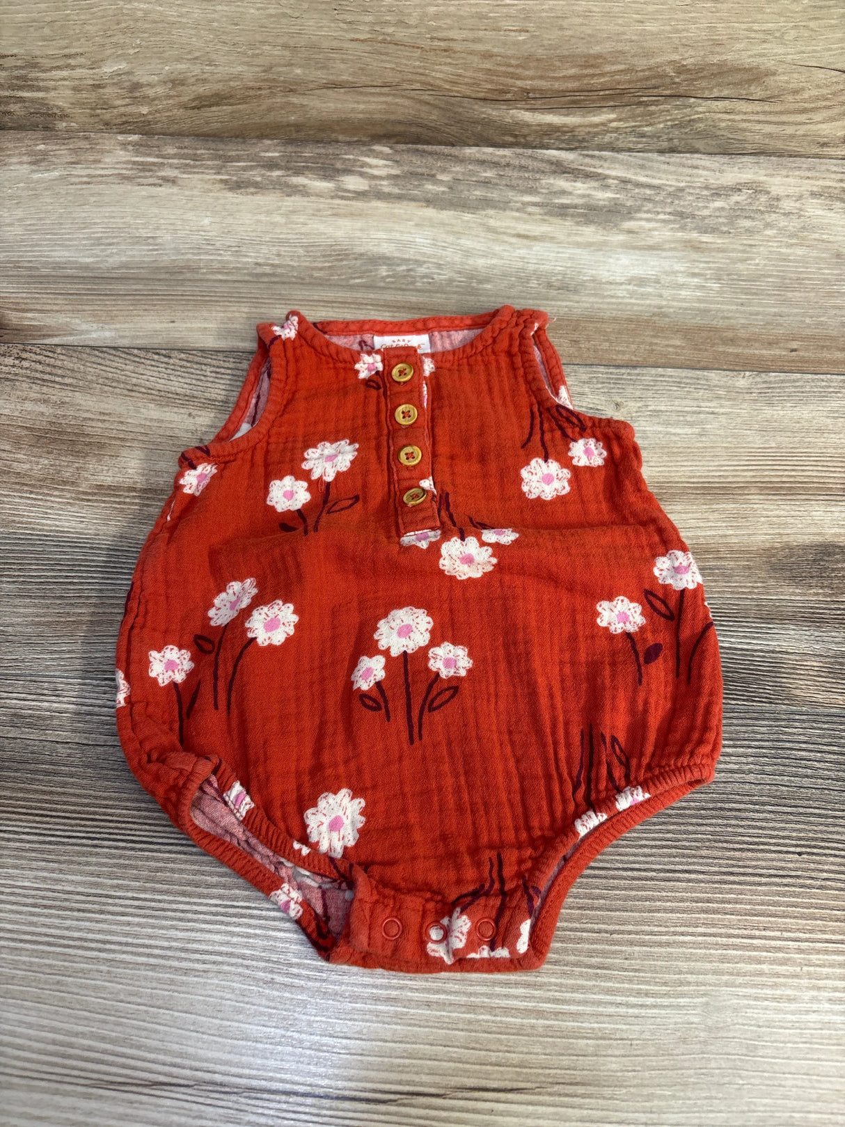 Cat & Jack Floral Henley Romper sz 3-6m - Me n Mommy To Be