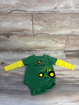 John Deere Layered Sleeve Bodysuit Green sz 6/9m