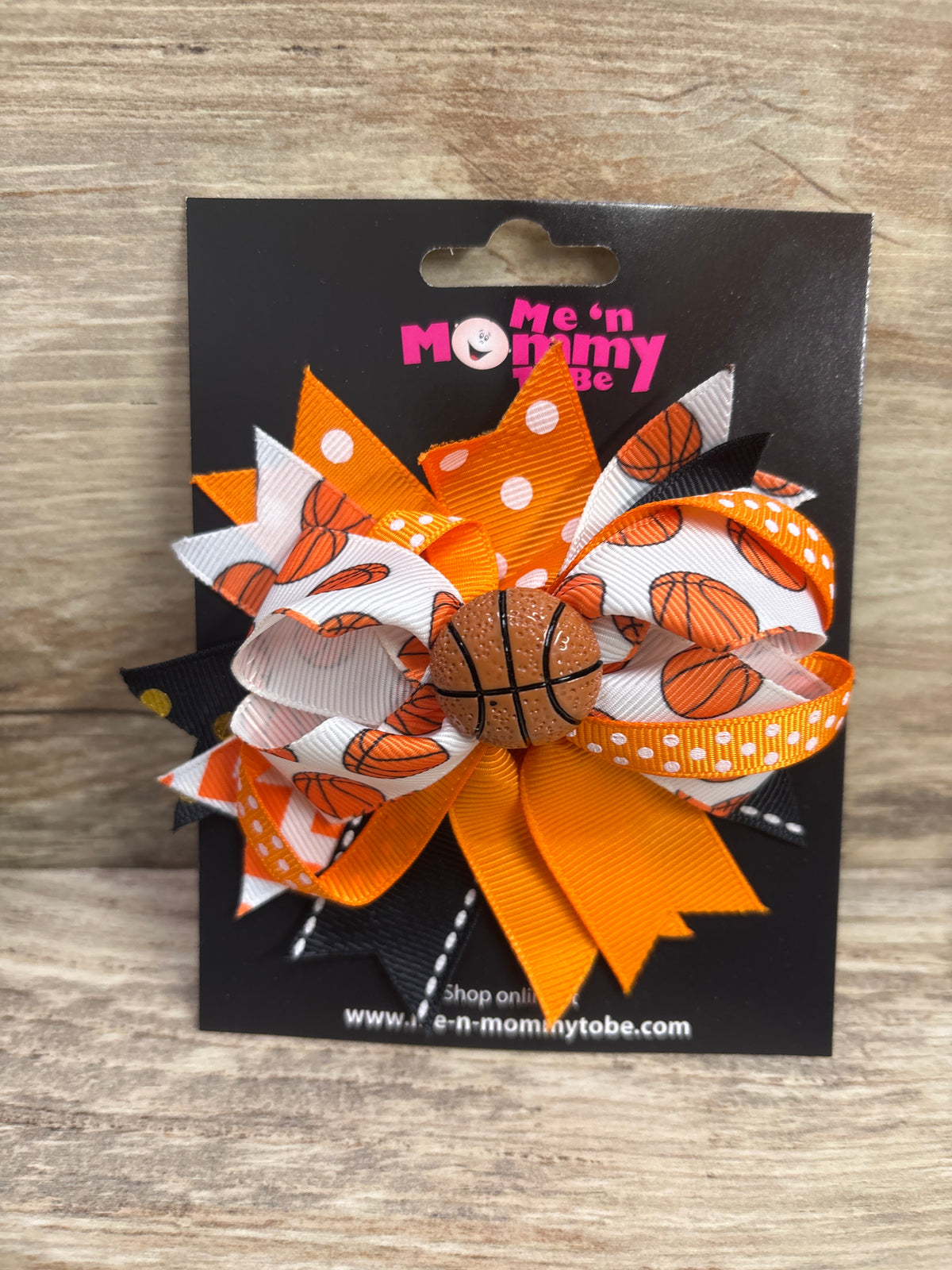 NEW Basketball Applique Layered Hair Bow