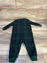 Ralph Lauren Plaid Print Cotton Interlock Coverall Green sz 12m