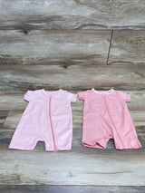 Teach Leanbh 2pk Rompers Pink sz 3-6m