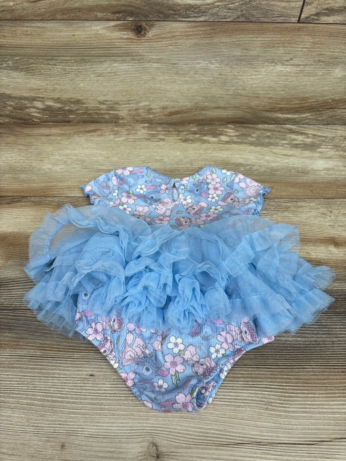 Disney Baby Stitch Tutu Bodysuit Blue sz 6/9m