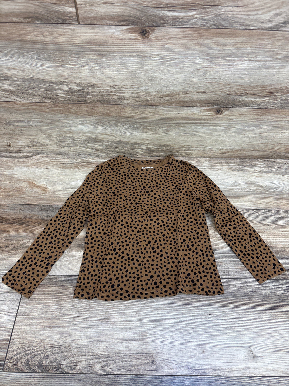 NEW Old Navy Cheetah Print Long Sleeve Shirt Brown sz 5T